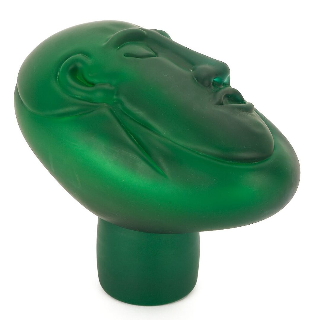 Lot 357: Richard Jolley Green Glass Sculpture & Paperweight