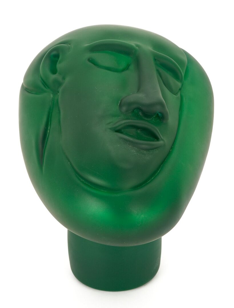 Lot 357: Richard Jolley Green Glass Sculpture & Paperweight