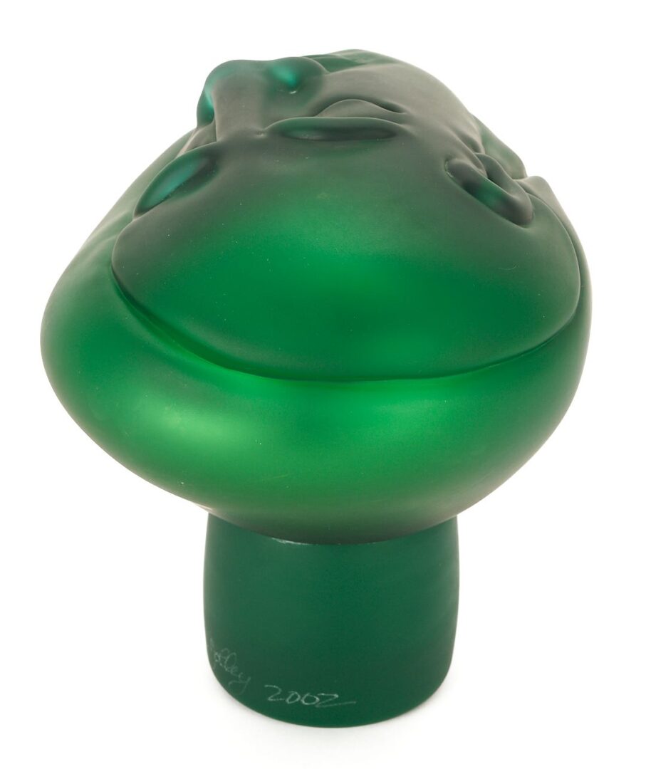 Lot 357: Richard Jolley Green Glass Sculpture & Paperweight