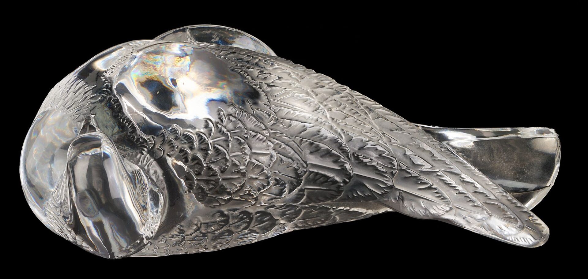 Lot 364: Lalique Burges Pigeon and Sylvie Flower Frog Vase