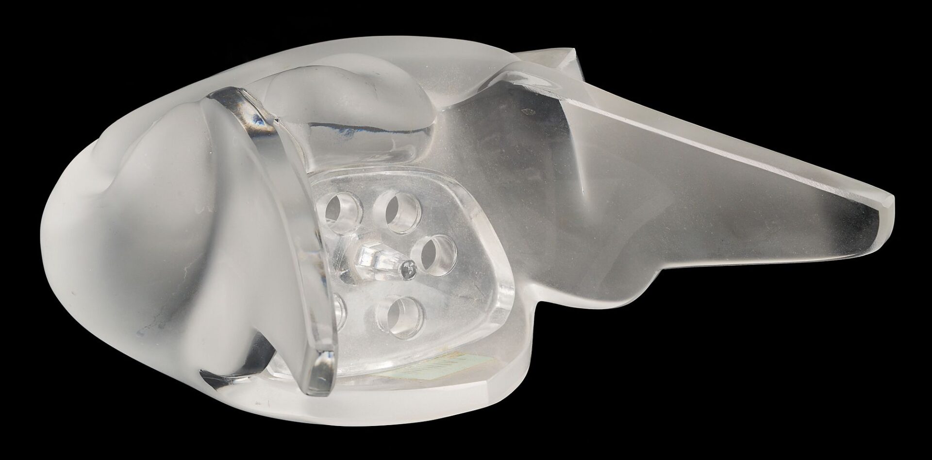Lot 364: Lalique Burges Pigeon and Sylvie Flower Frog Vase