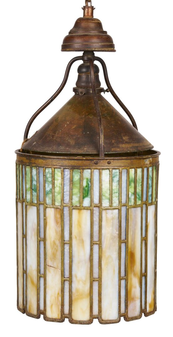 Lot 365: Pair of J.P. Frink Arts & Crafts Period Hanging Lanterns