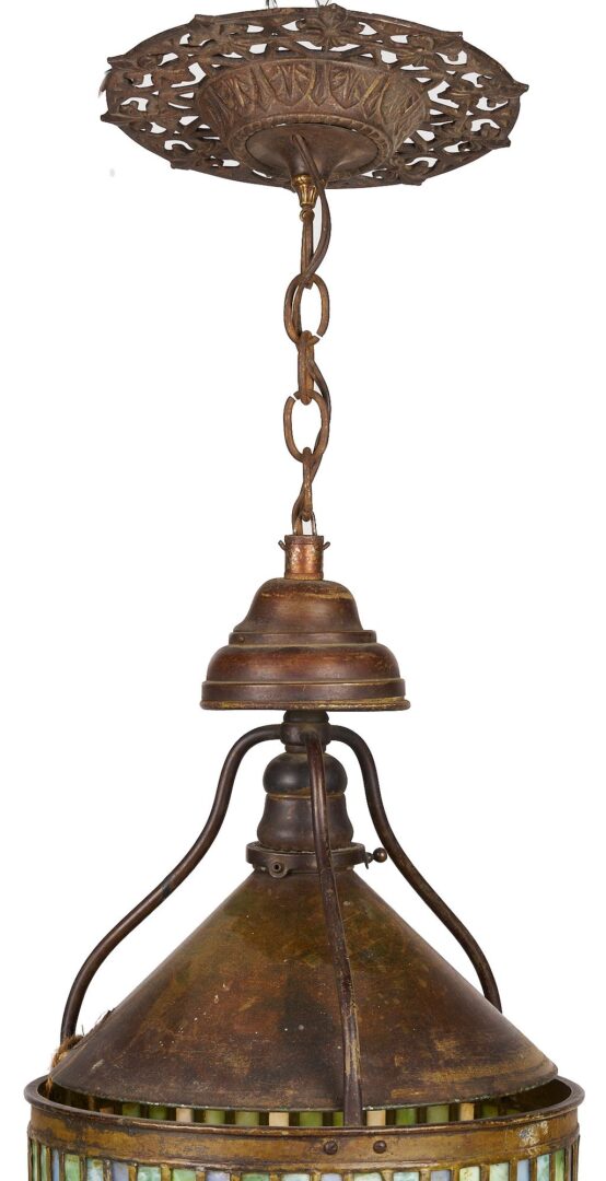 Lot 365: Pair of J.P. Frink Arts & Crafts Period Hanging Lanterns