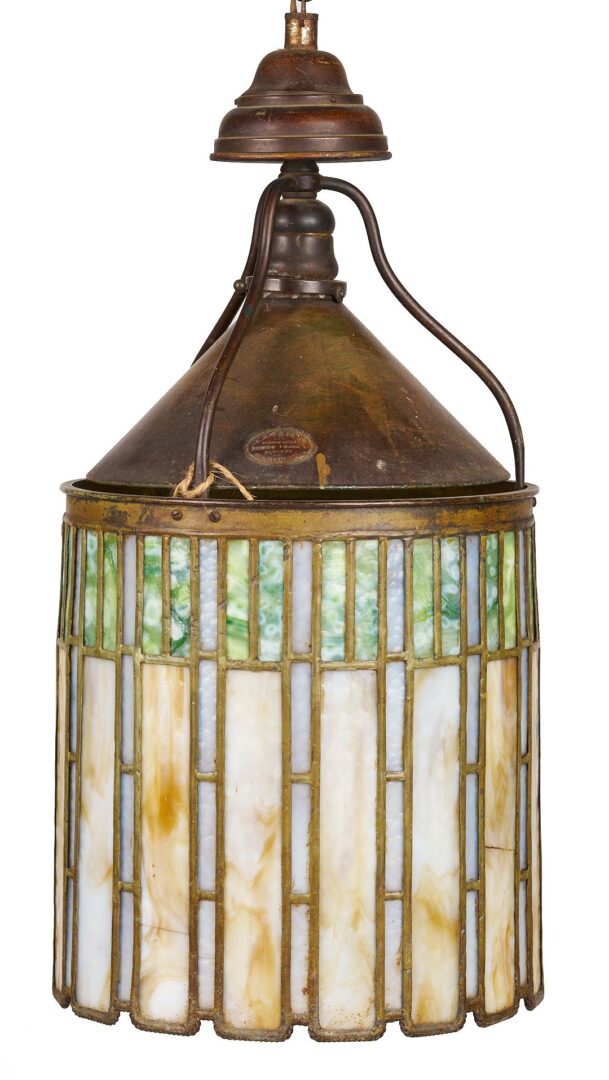 Lot 365: Pair of J.P. Frink Arts & Crafts Period Hanging Lanterns