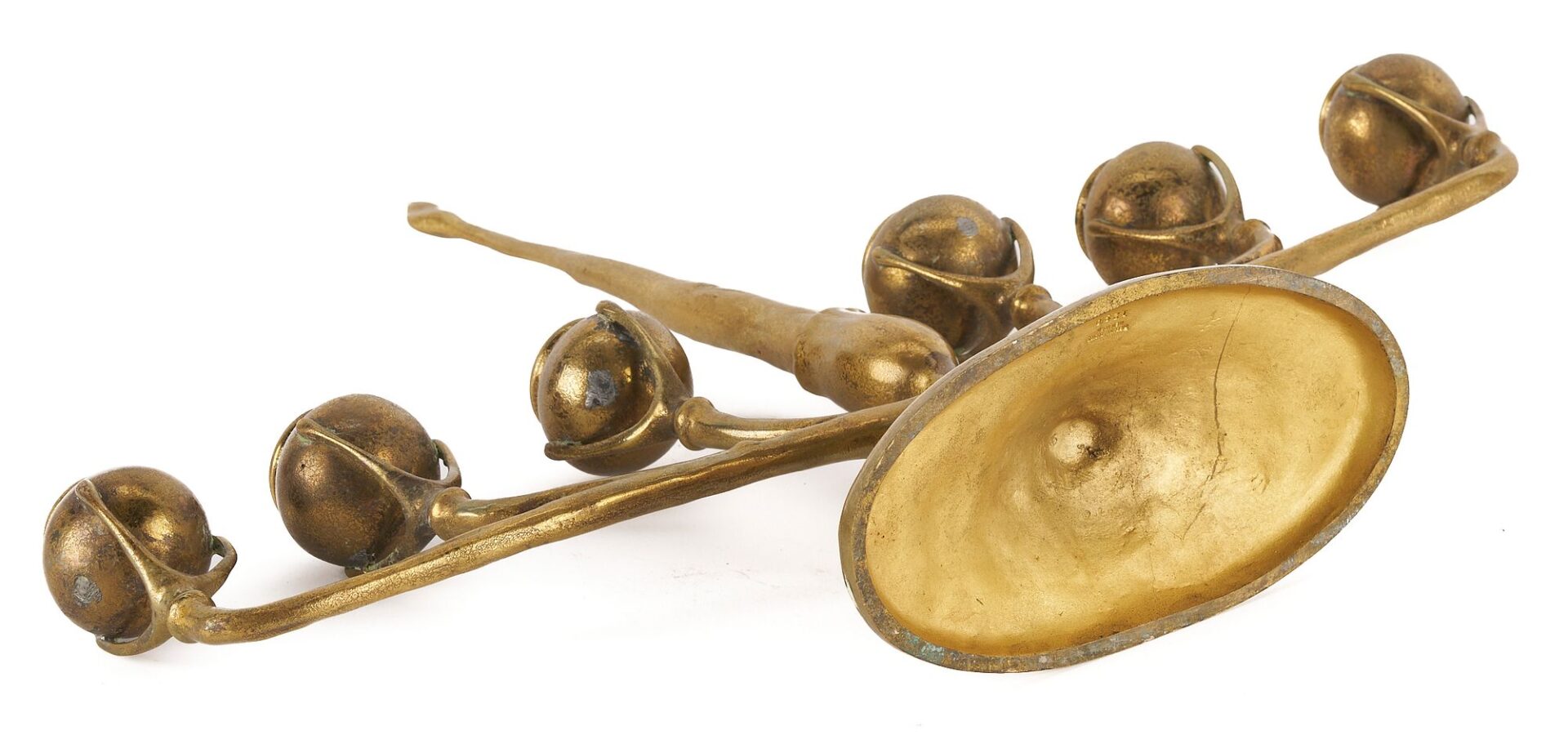 Lot 367: Tiffany Studios Gilt Bronze 6 Light Candelabra