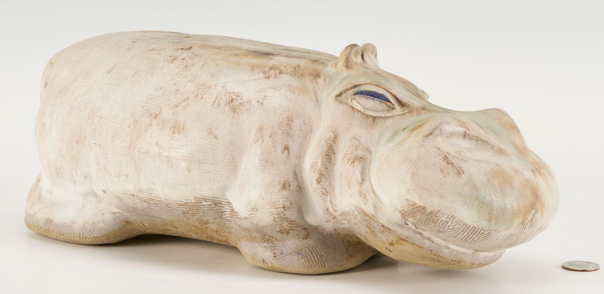 Lot 371: McCarty Pottery Hippopotamus Figurine, Merigold, Mississippi