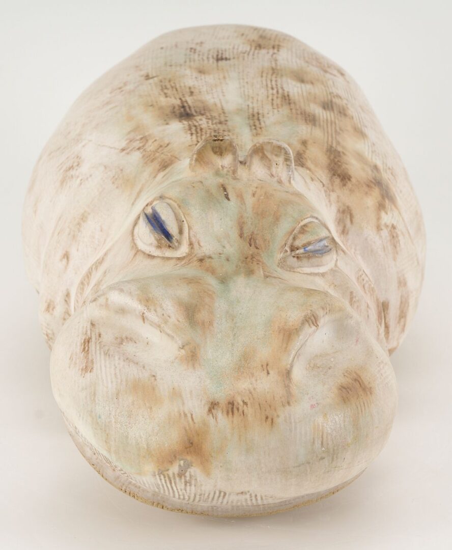 Lot 371: McCarty Pottery Hippopotamus Figurine, Merigold, Mississippi