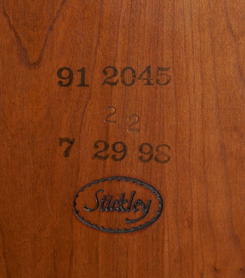 Lot 381: Stickley Mission Cherry Dining Table & 8 Chairs