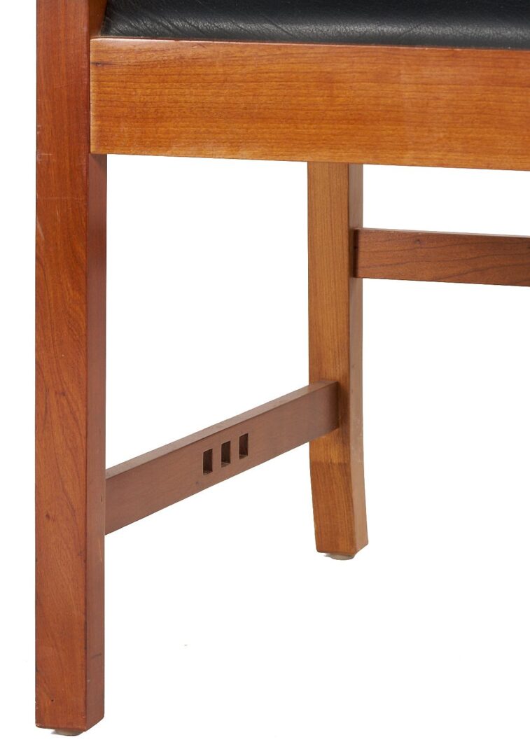 Lot 381: Stickley Mission Cherry Dining Table & 8 Chairs