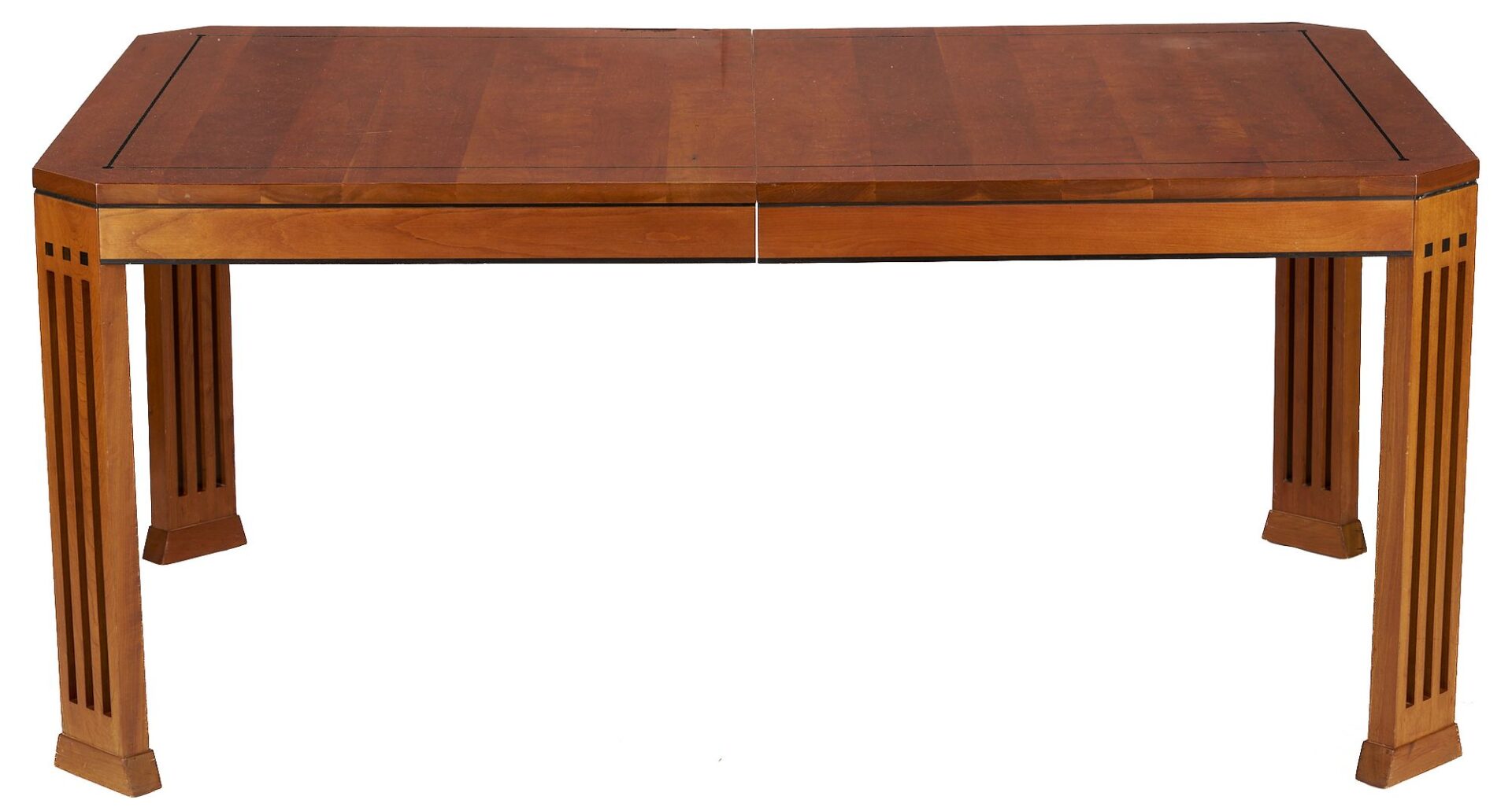 Lot 381: Stickley Mission Cherry Dining Table & 8 Chairs