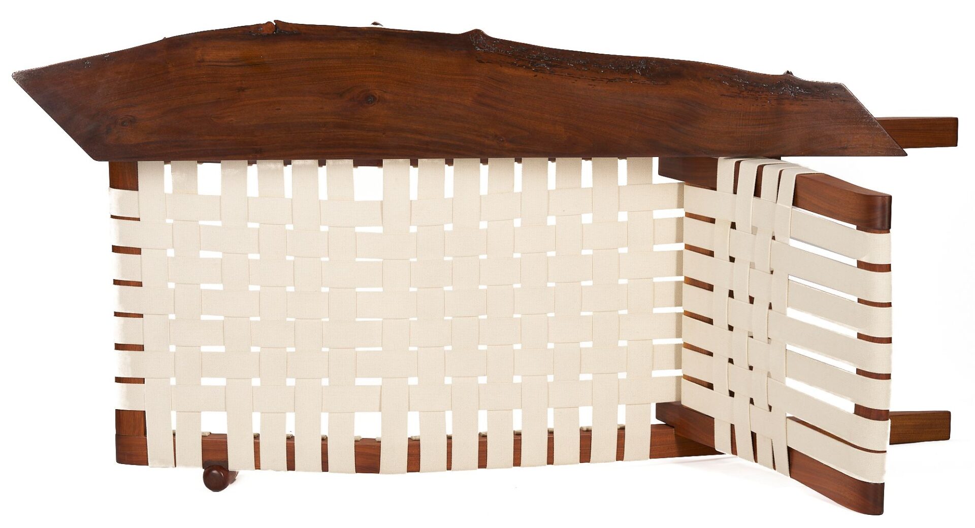 Lot 382: After George Nakashima, Bench Made Chaise Lounge Chair