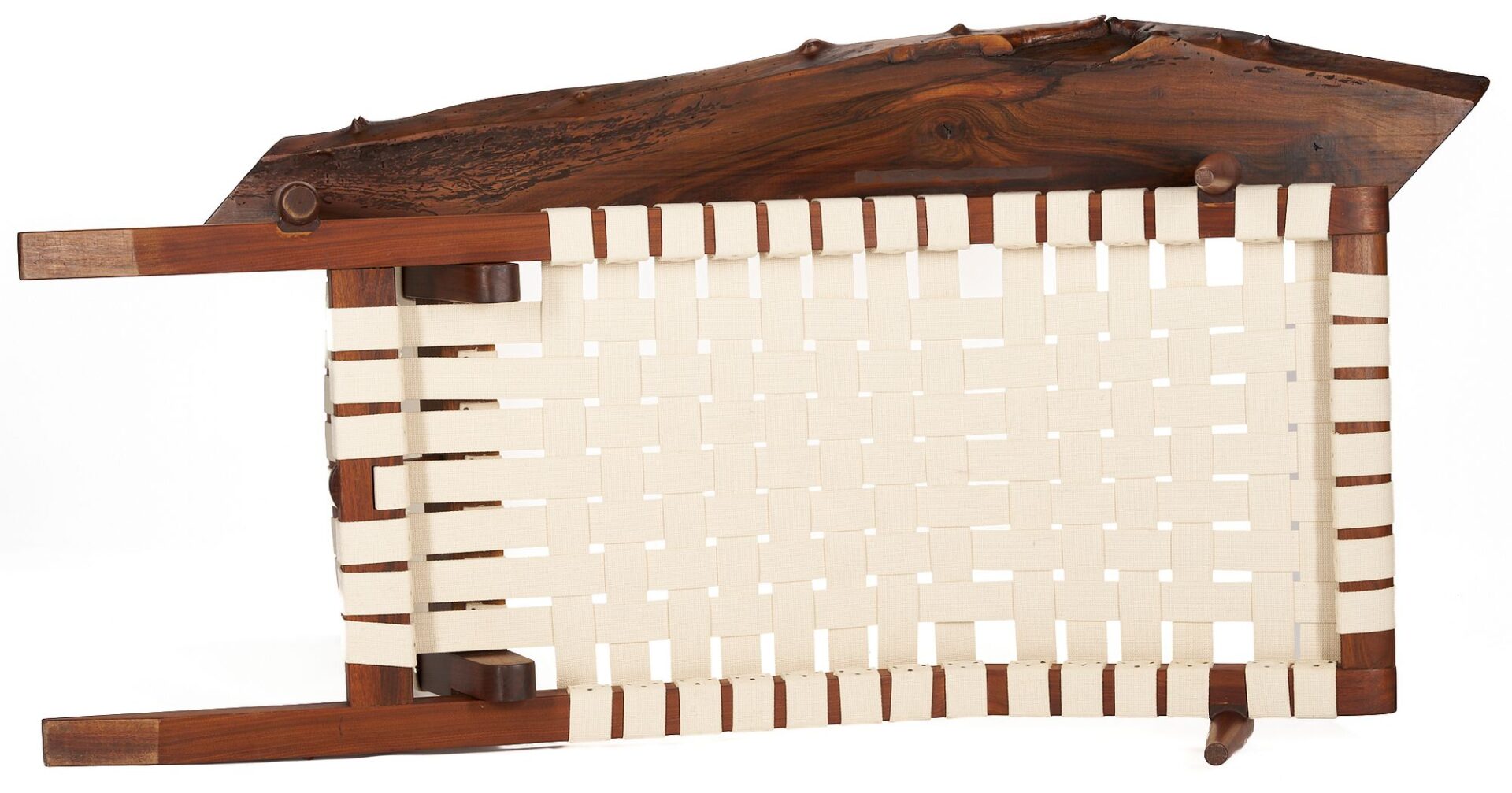 Lot 382: After George Nakashima, Bench Made Chaise Lounge Chair