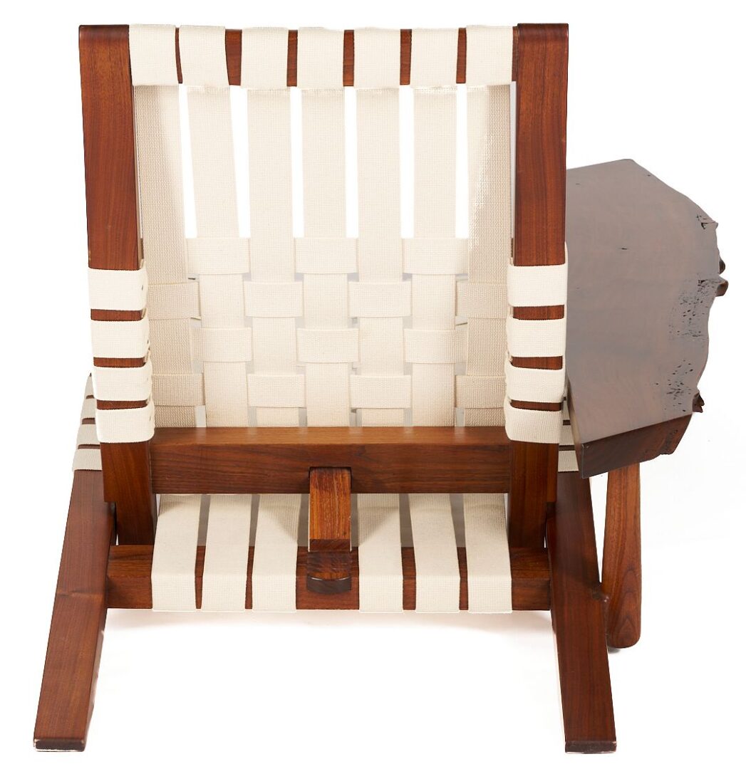 Lot 382: After George Nakashima, Bench Made Chaise Lounge Chair