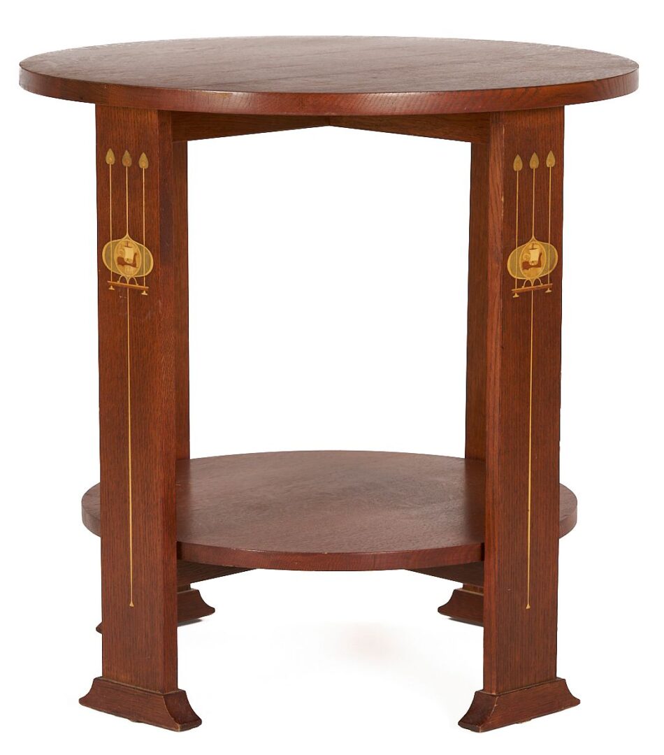 Lot 384: Stickley Harvey Ellis Round Lamp Table