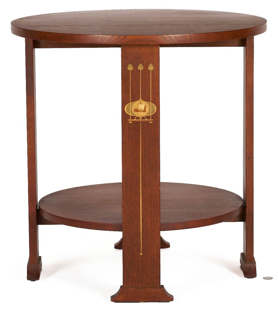 Lot 384: Stickley Harvey Ellis Round Lamp Table