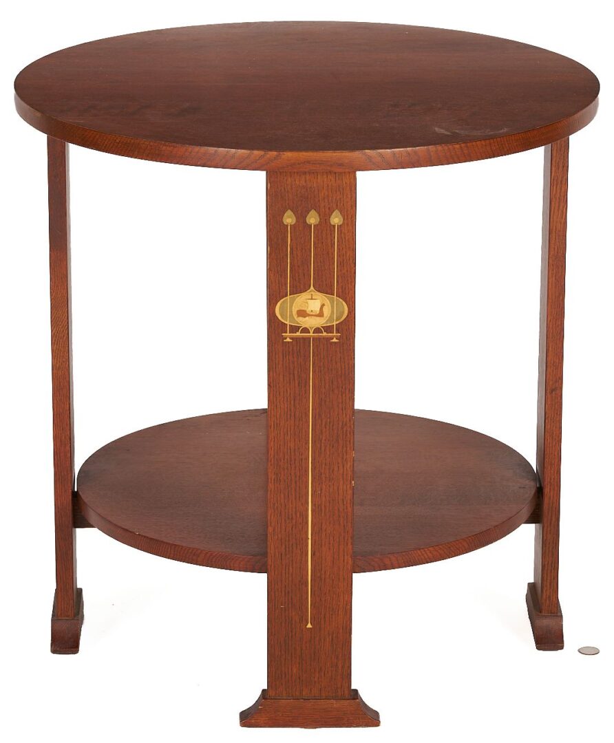 Lot 384: Stickley Harvey Ellis Round Lamp Table