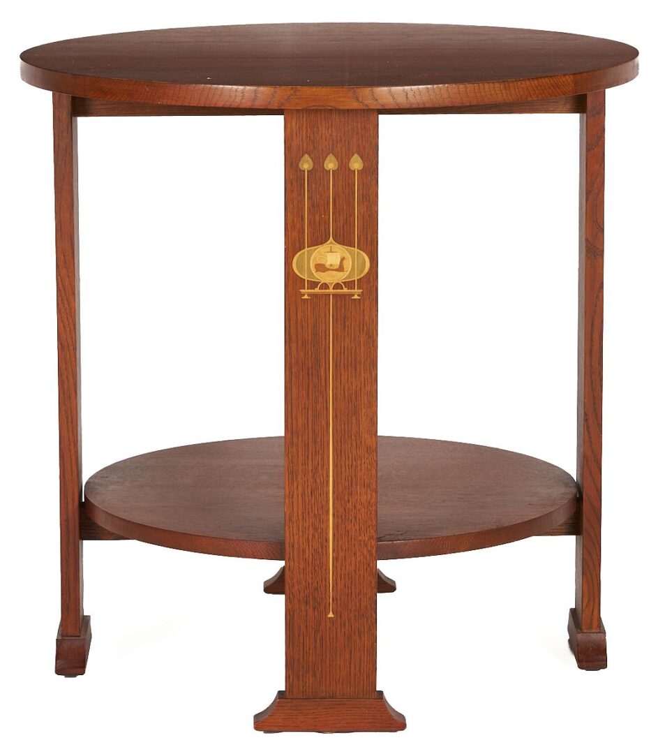 Lot 384: Stickley Harvey Ellis Round Lamp Table