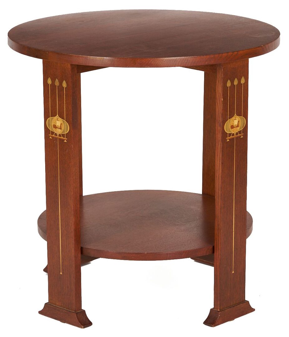 Lot 384: Stickley Harvey Ellis Round Lamp Table