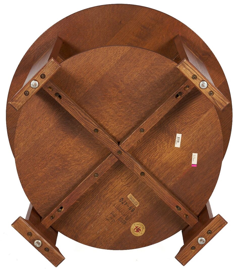 Lot 384: Stickley Harvey Ellis Round Lamp Table