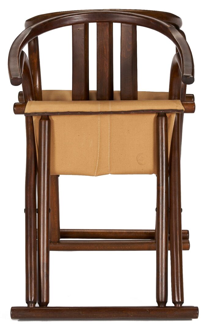 Lot 388: Pair of Mid-Century Thonet-Style Bentwood Folding Chairs