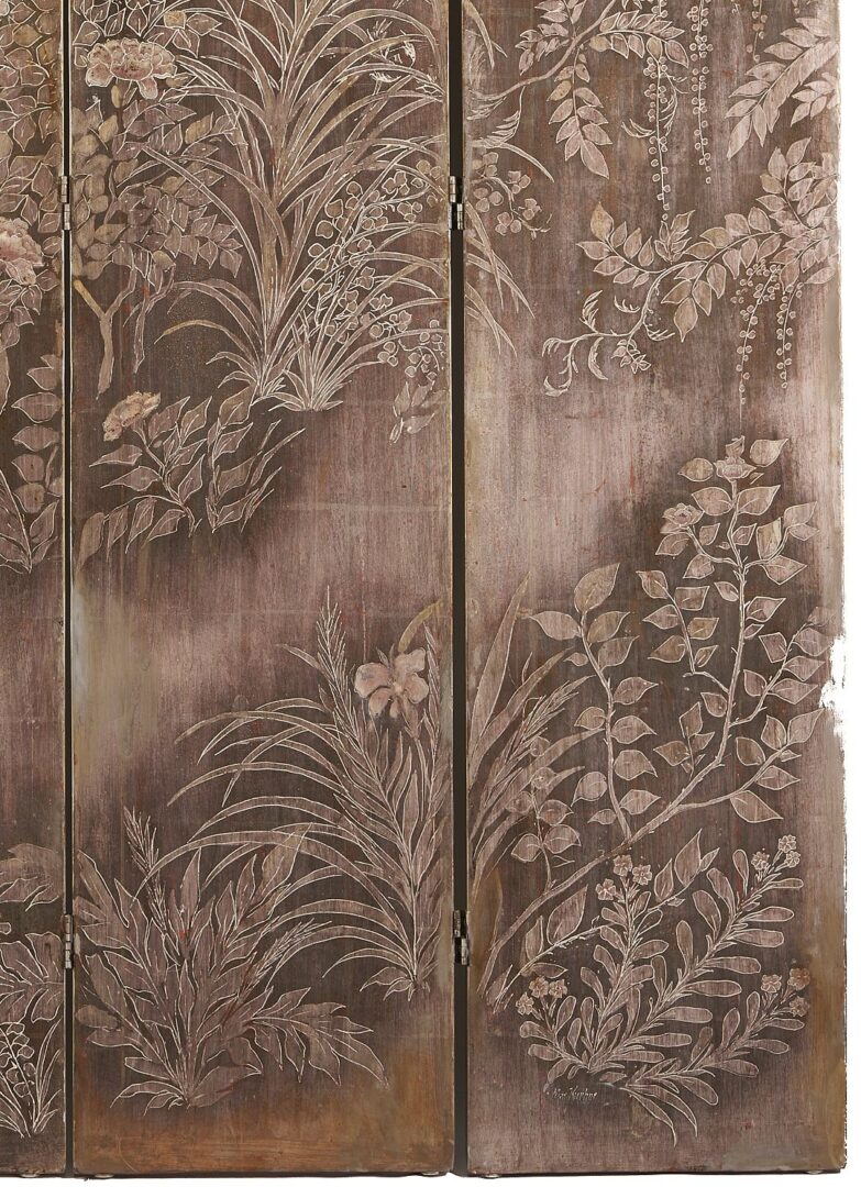 Lot 389: Max Kuehne Silver Gilt Screen