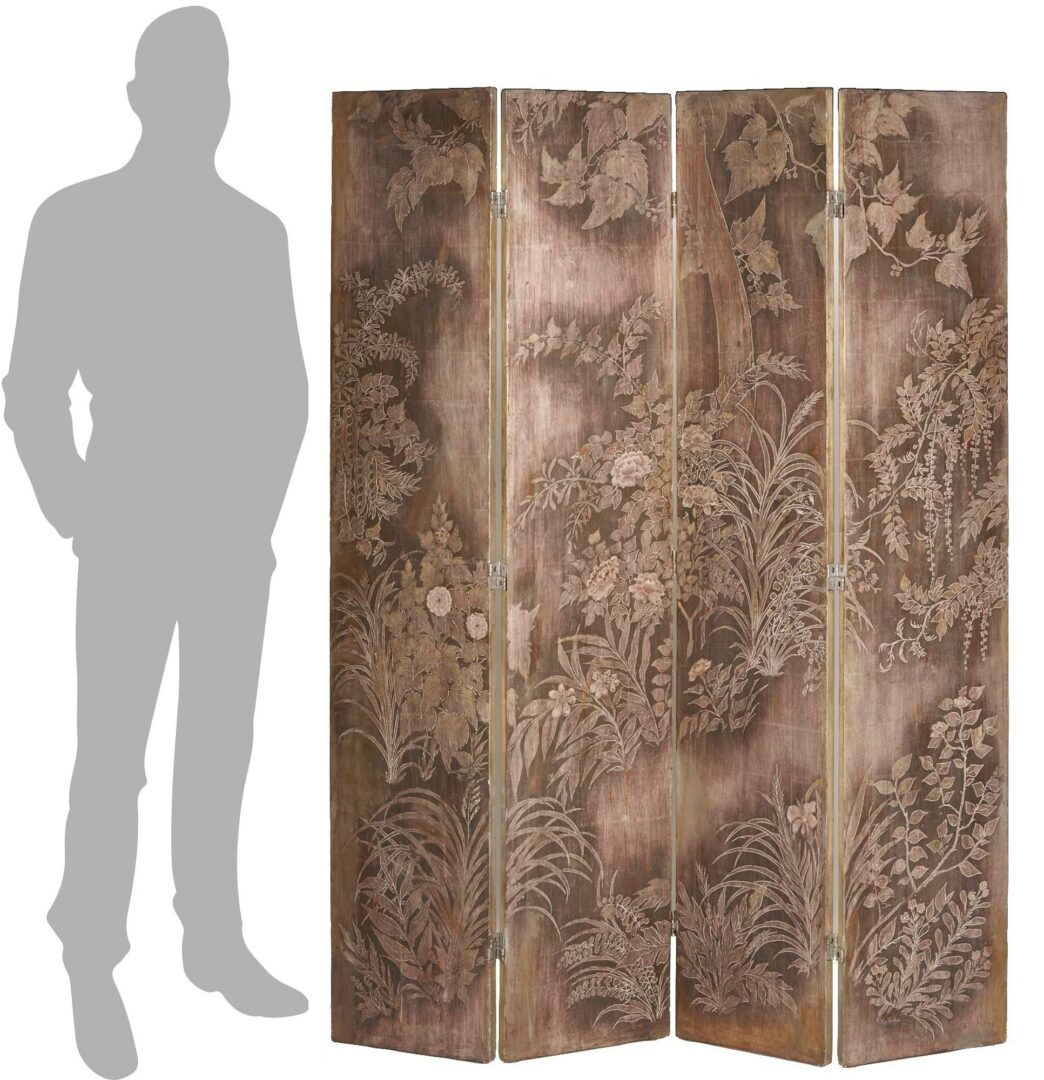 Lot 389: Max Kuehne Silver Gilt Screen