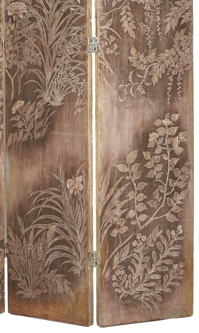 Lot 389: Max Kuehne Silver Gilt Screen