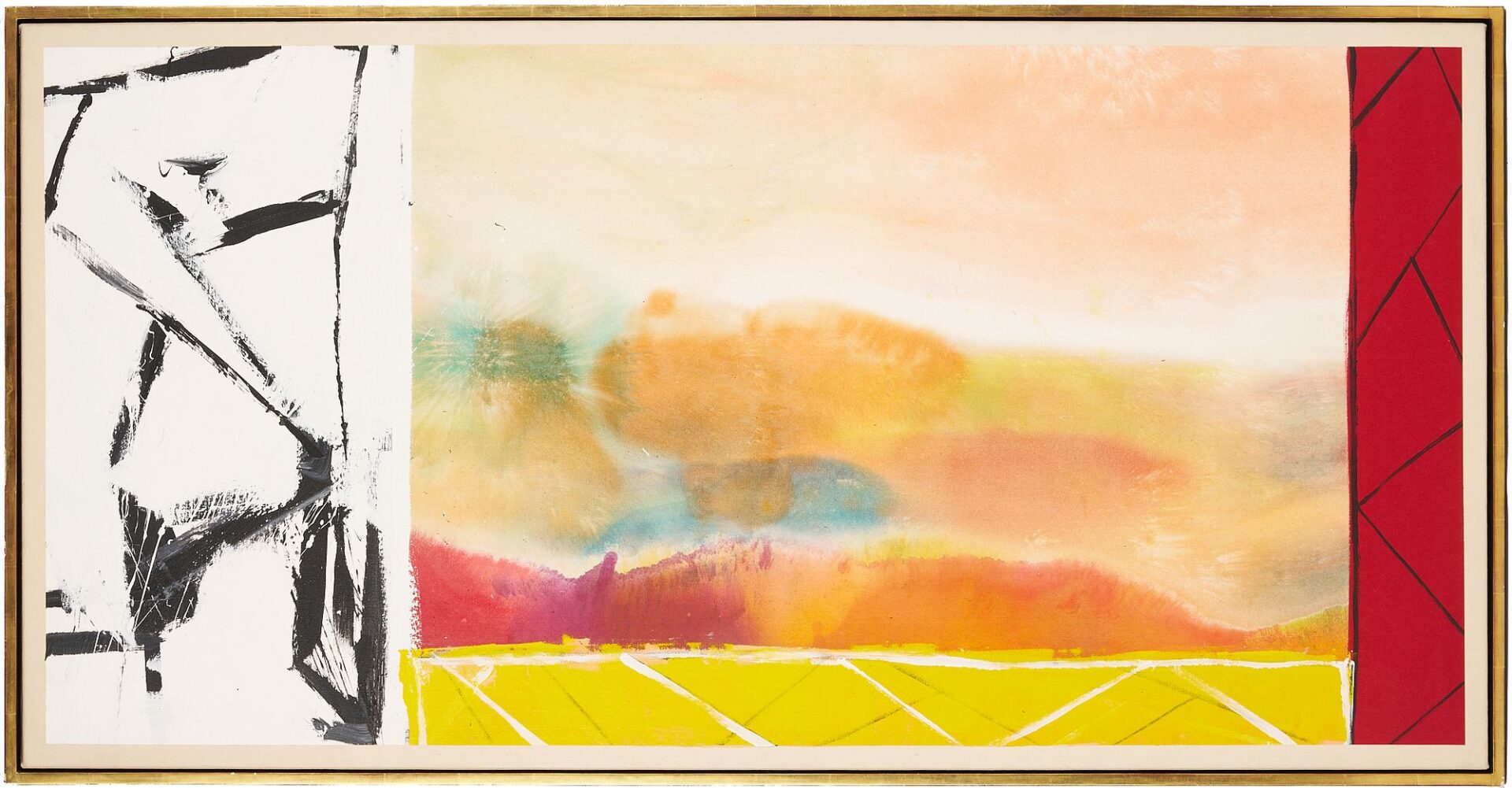 Lot 395: Ronnie Landfield Acrylic Painting, Between Spring and Summer