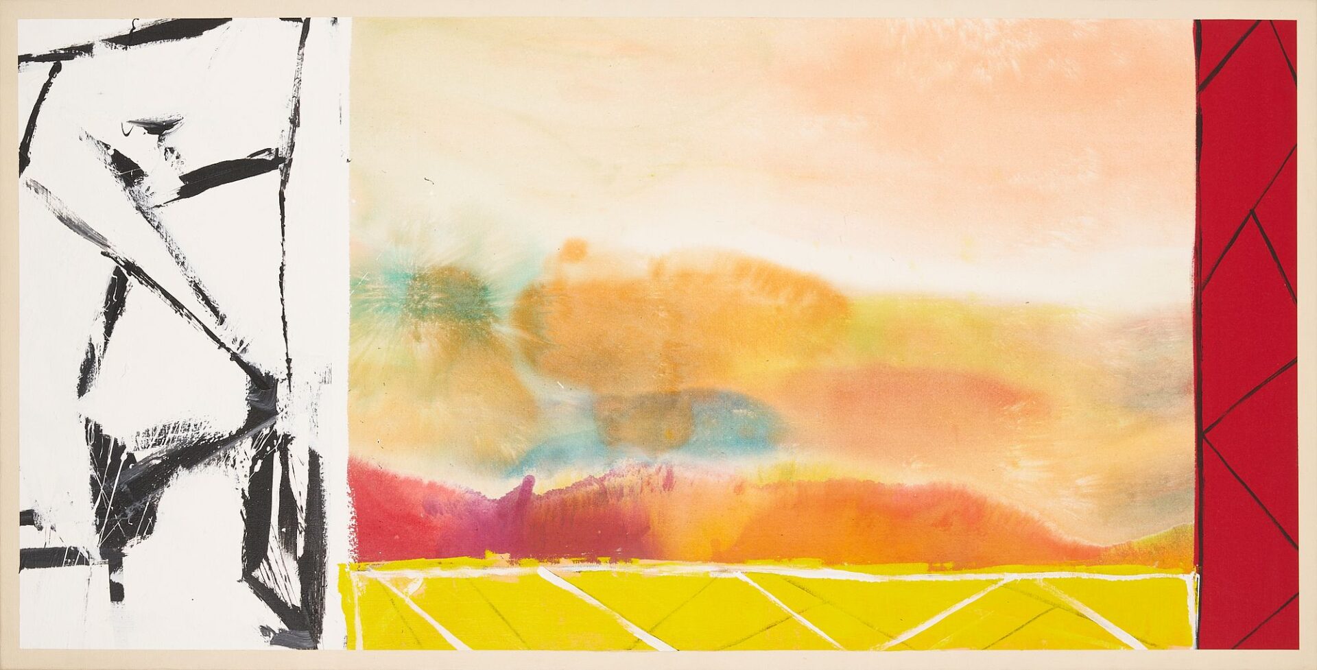 Lot 395: Ronnie Landfield Acrylic Painting, Between Spring and Summer