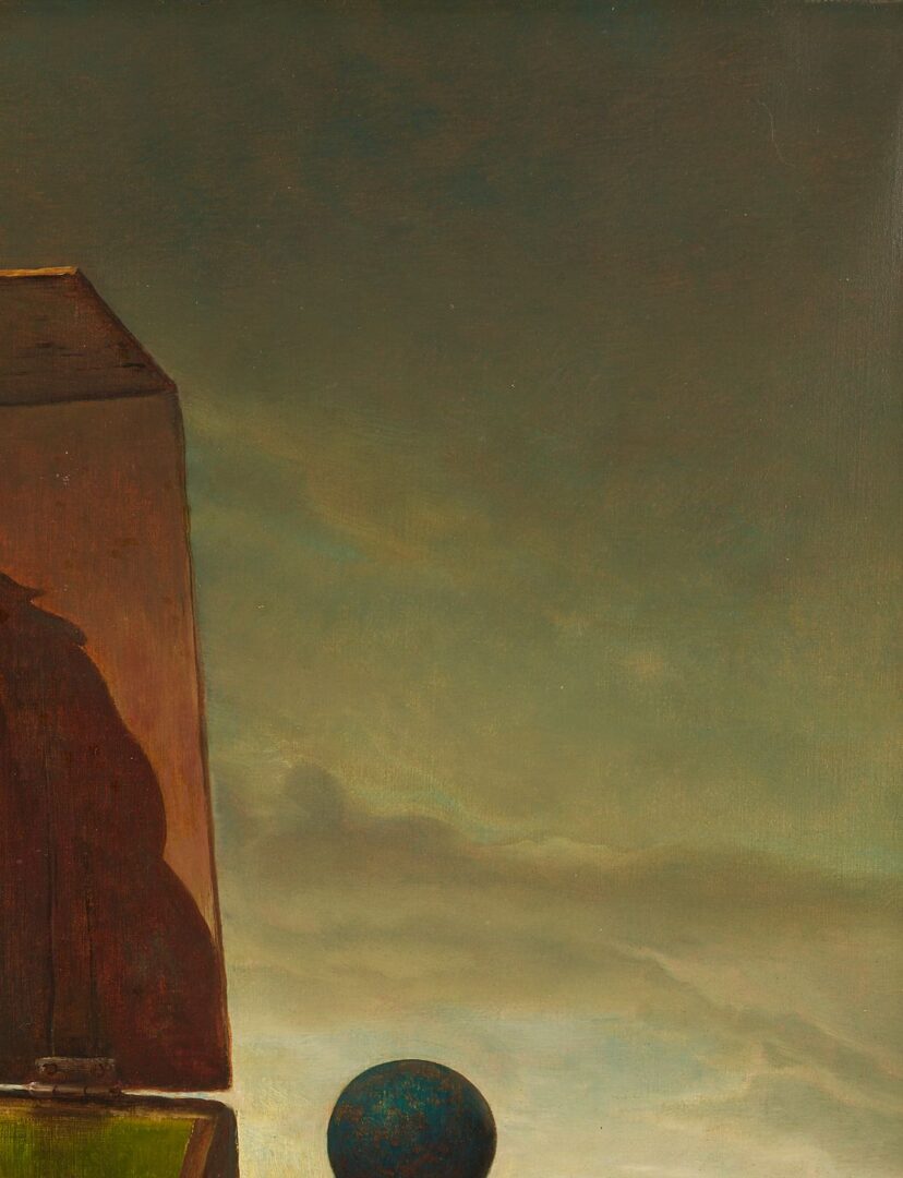 Lot 396: Samuel Bak Exhibited Surrealist Painting, The Origins of the Endgame
