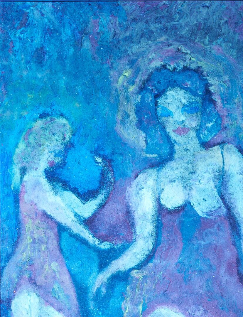 Lot 397: Alfred Morang Modernist O/B Painting, Ladies of the Evening