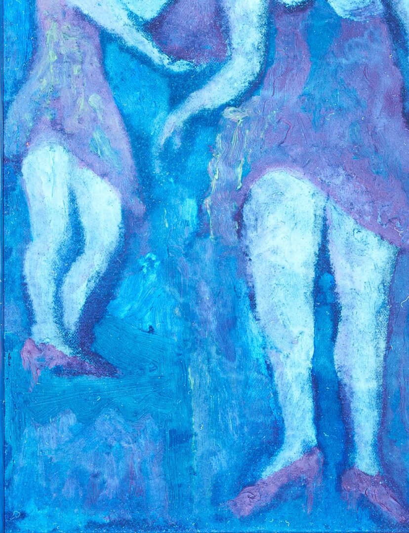 Lot 397: Alfred Morang Modernist O/B Painting, Ladies of the Evening