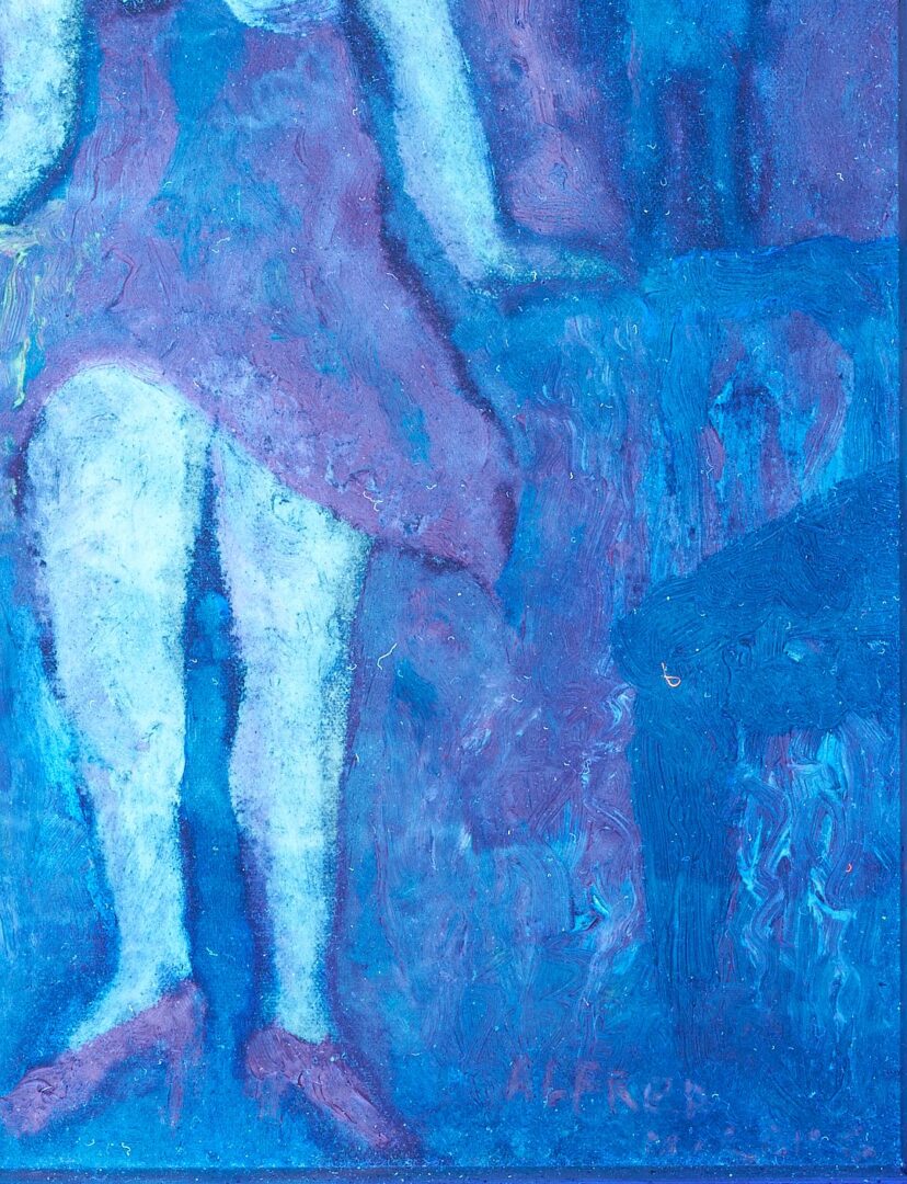 Lot 397: Alfred Morang Modernist O/B Painting, Ladies of the Evening