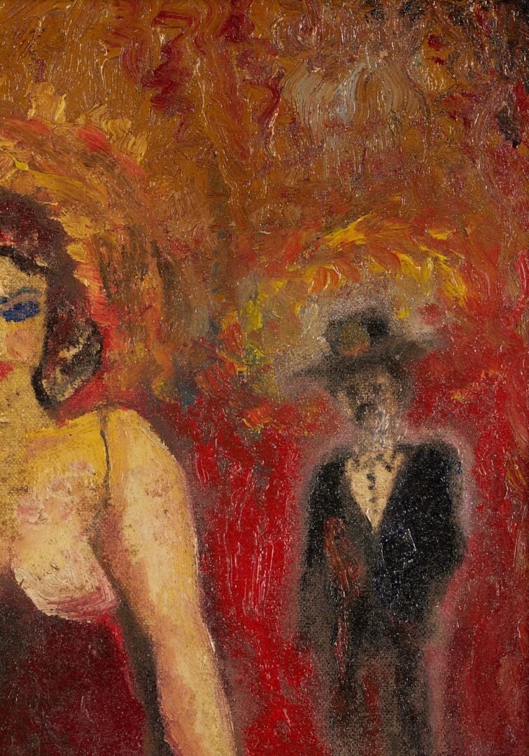 Lot 397: Alfred Morang Modernist O/B Painting, Ladies of the Evening
