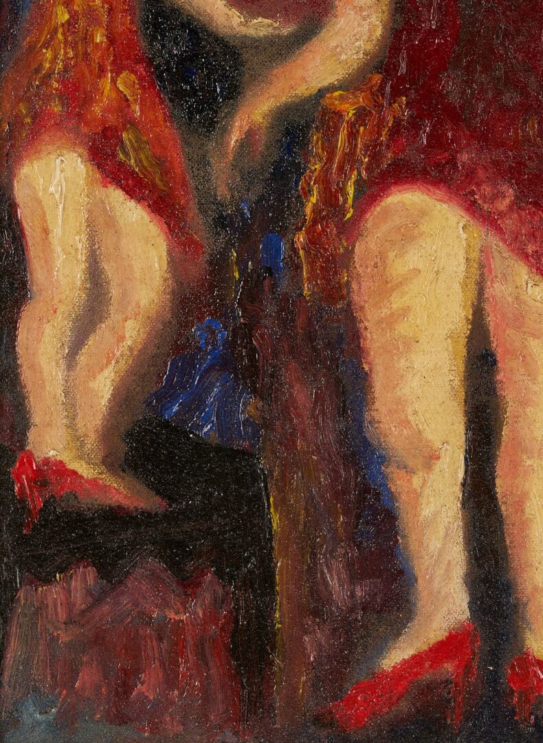 Lot 397: Alfred Morang Modernist O/B Painting, Ladies of the Evening
