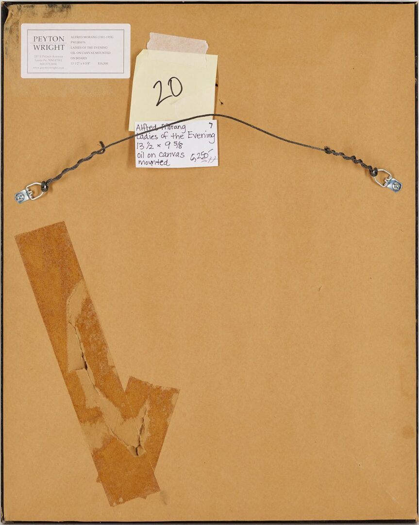 Lot 397: Alfred Morang Modernist O/B Painting, Ladies of the Evening