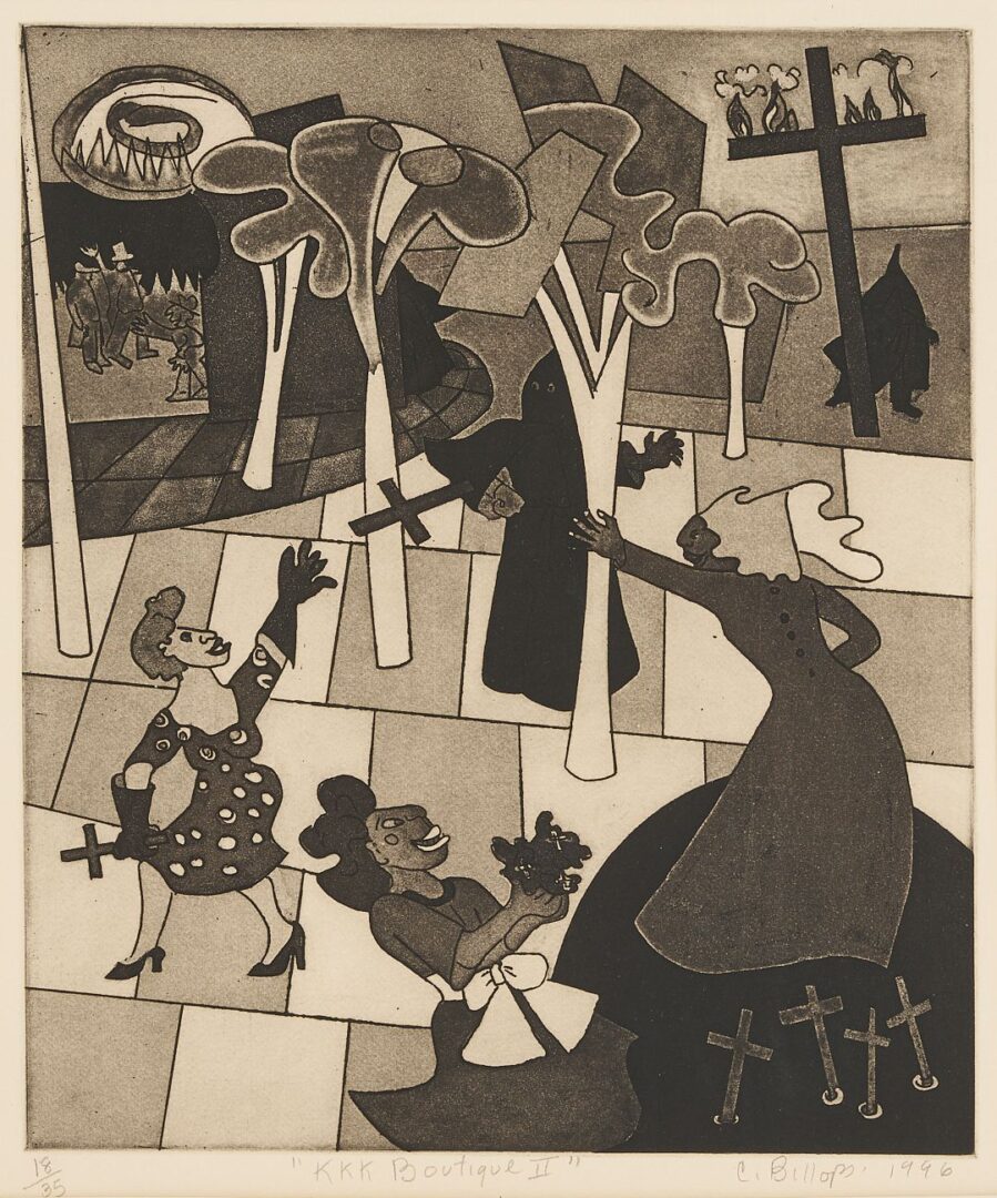 Lot 398: Camille Billops Etching, KKK Boutique II