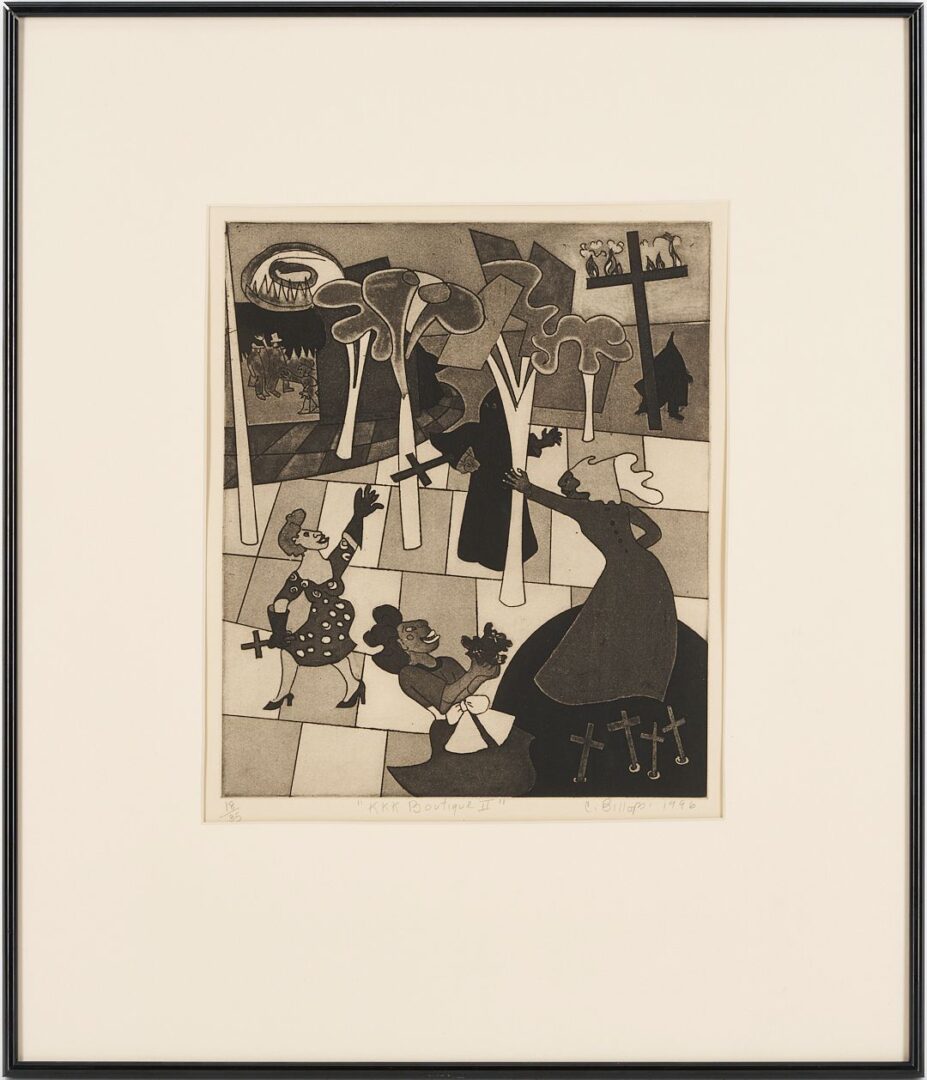Lot 398: Camille Billops Etching, KKK Boutique II