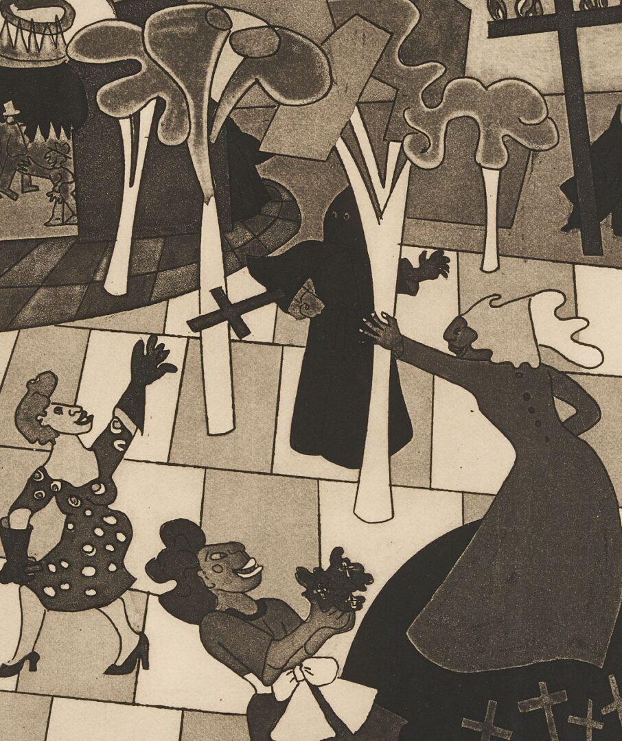 Lot 398: Camille Billops Etching, KKK Boutique II