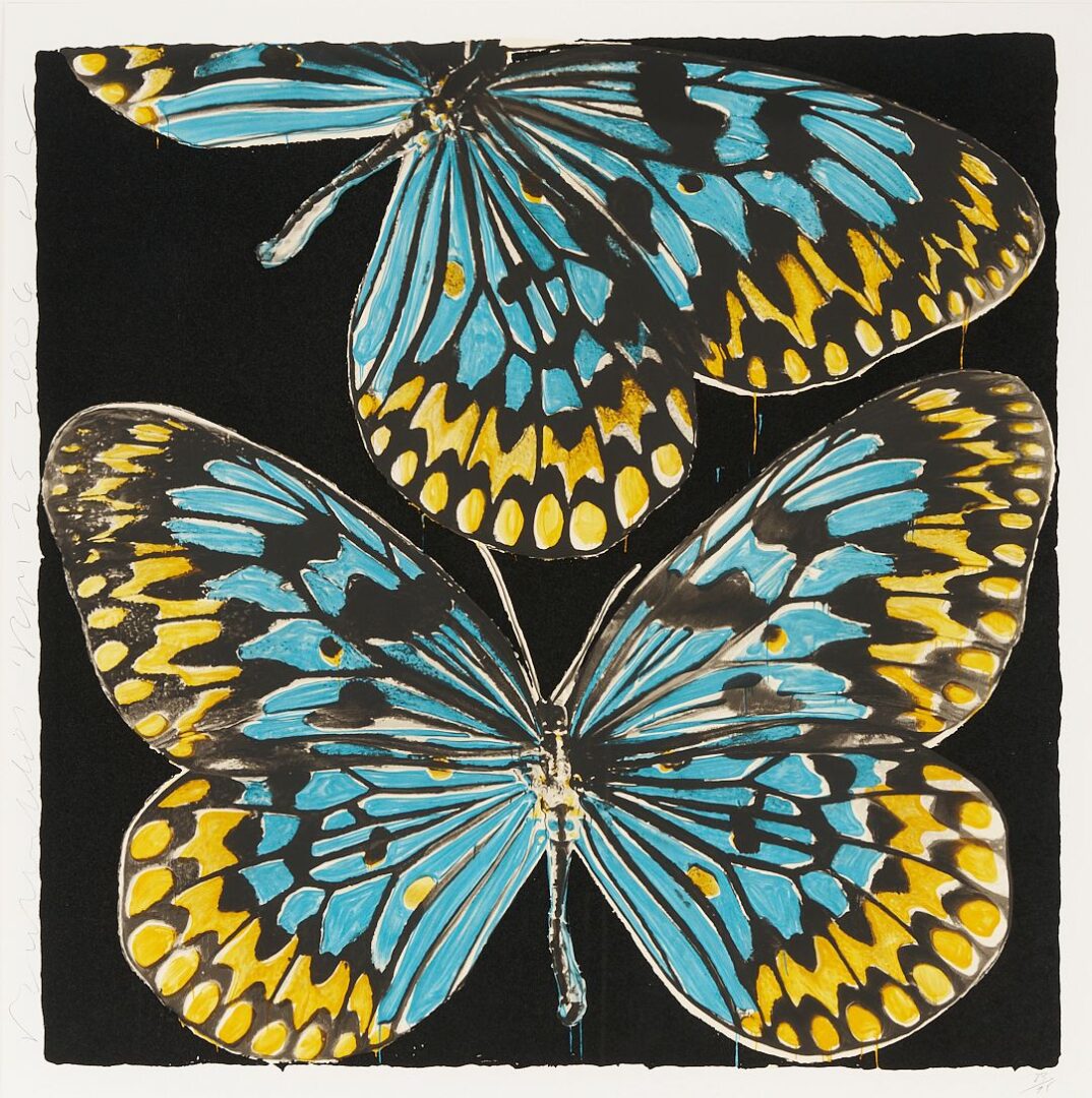 Lot 399: Large Donald Sultan Serigraph, Butterflies