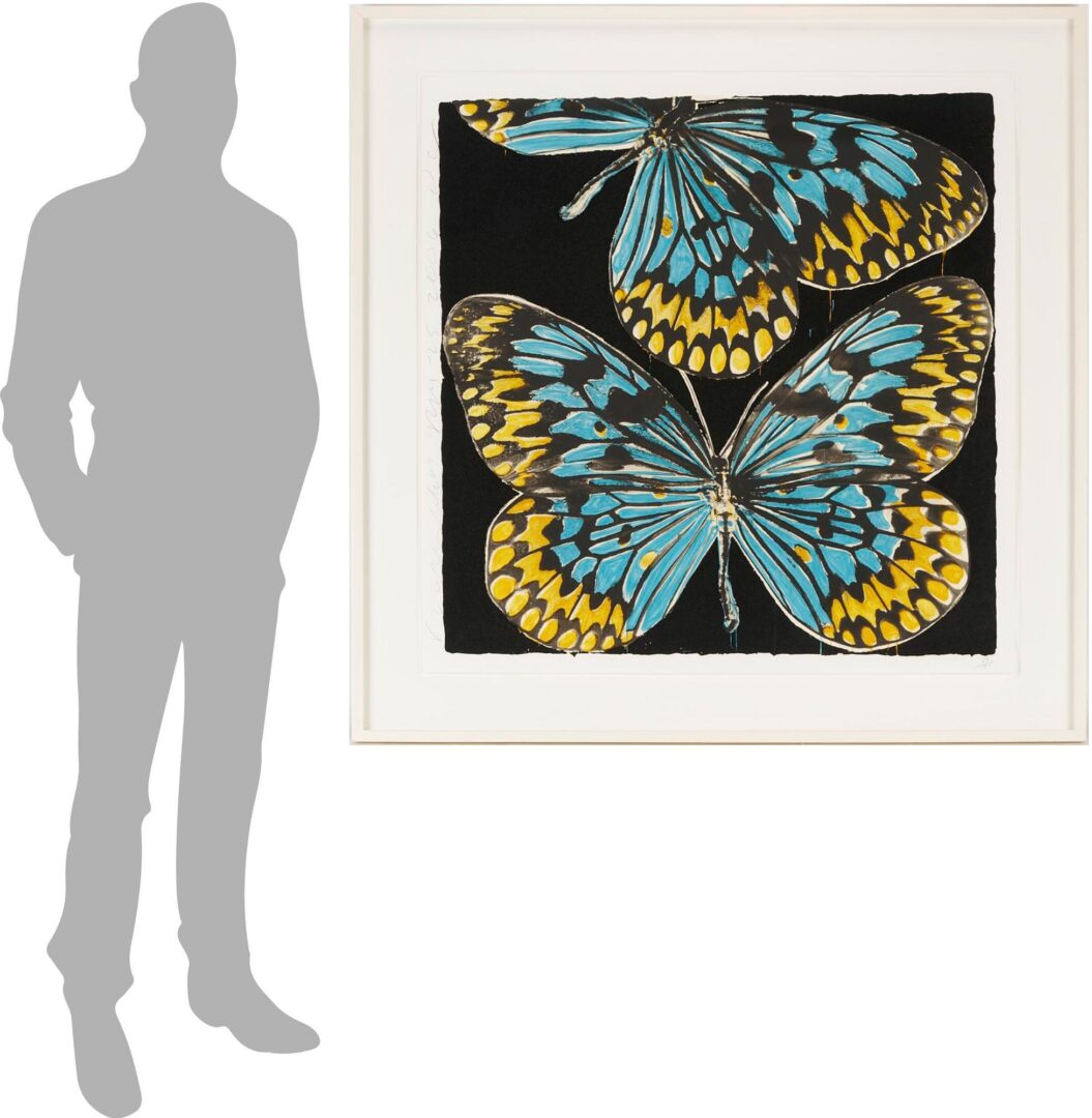 Lot 399: Large Donald Sultan Serigraph, Butterflies