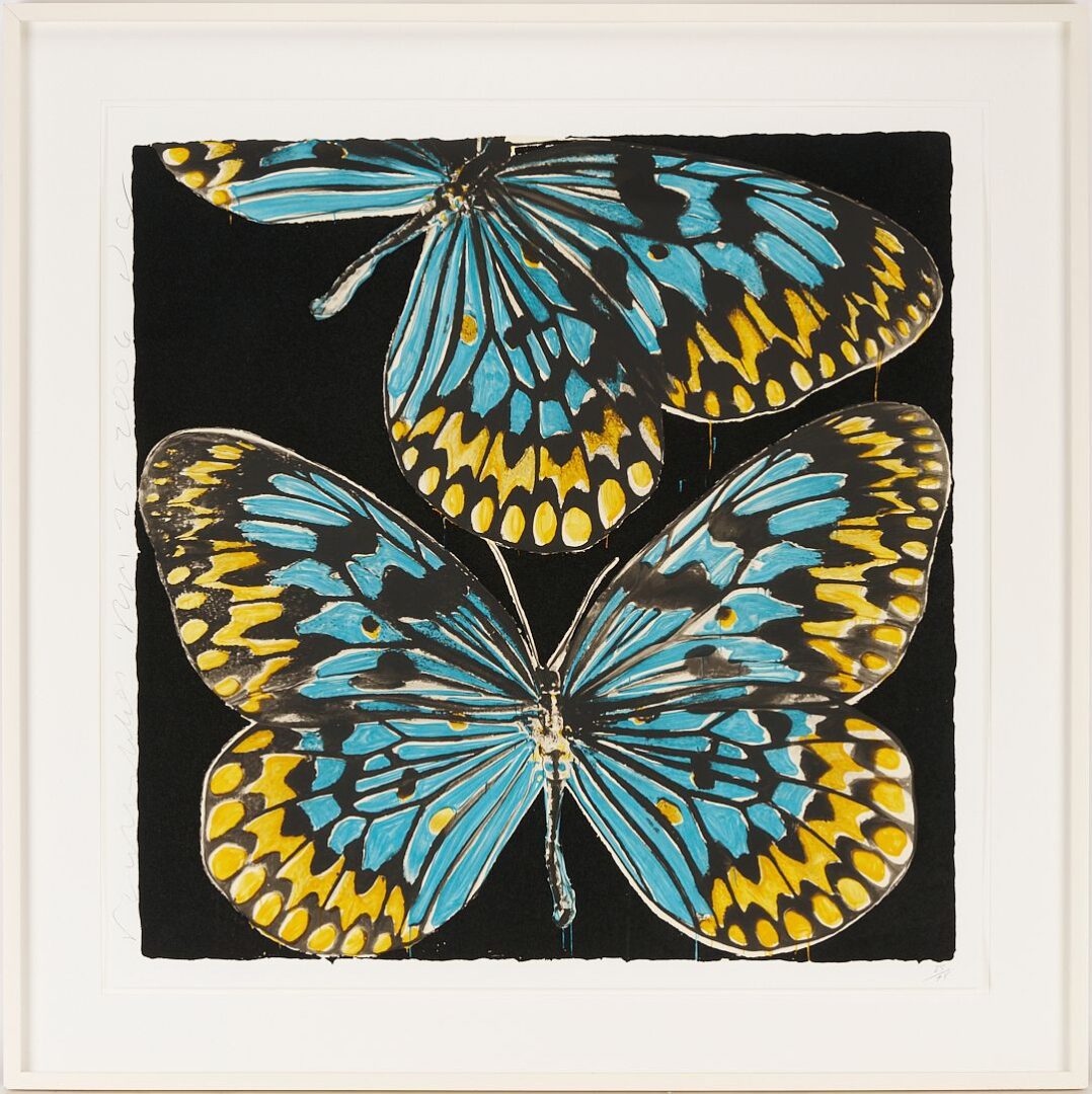 Lot 399: Large Donald Sultan Serigraph, Butterflies