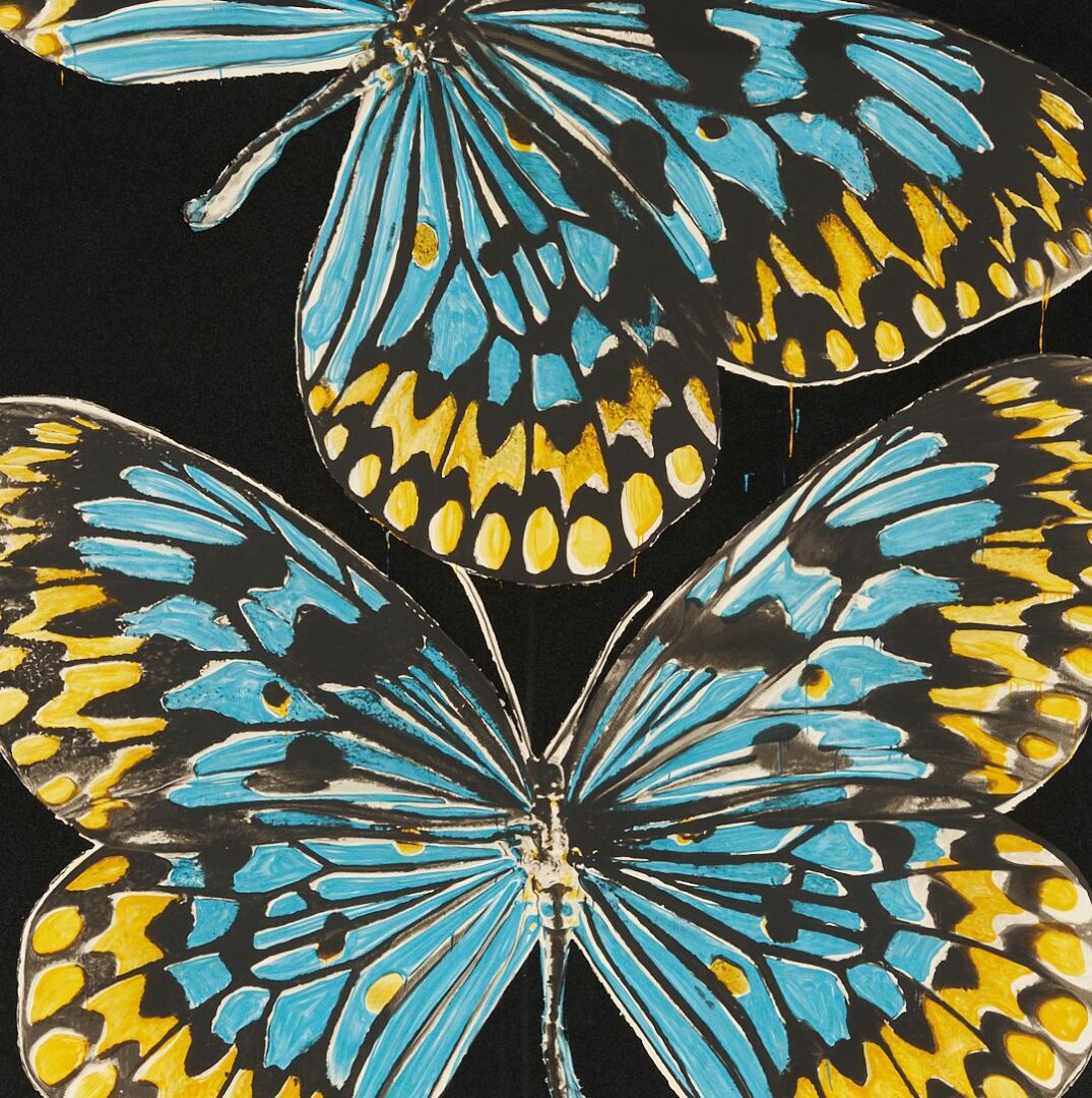 Lot 399: Large Donald Sultan Serigraph, Butterflies