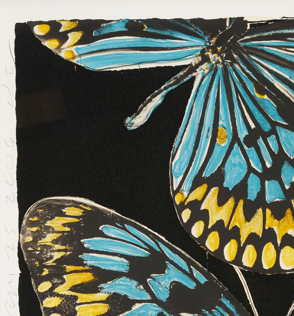 Lot 399: Large Donald Sultan Serigraph, Butterflies