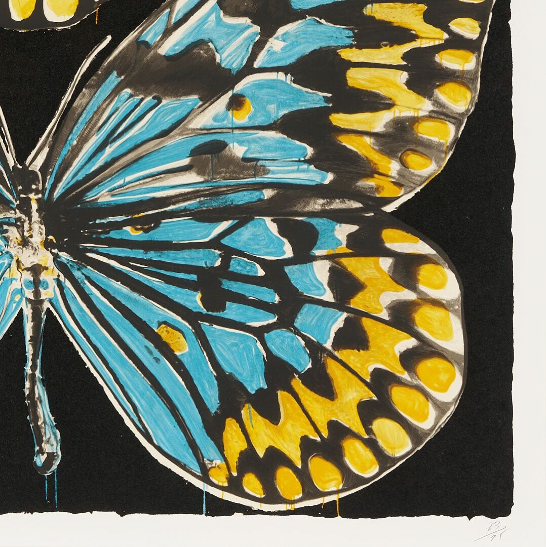 Lot 399: Large Donald Sultan Serigraph, Butterflies