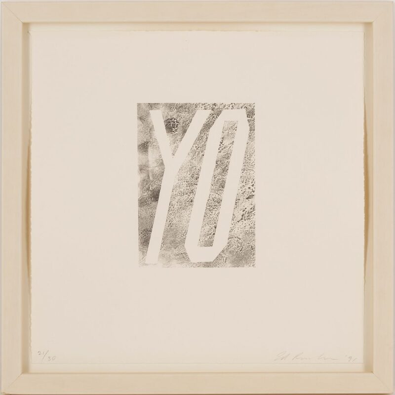 Lot 406: Ed Ruscha Signed Lithograph, Yo