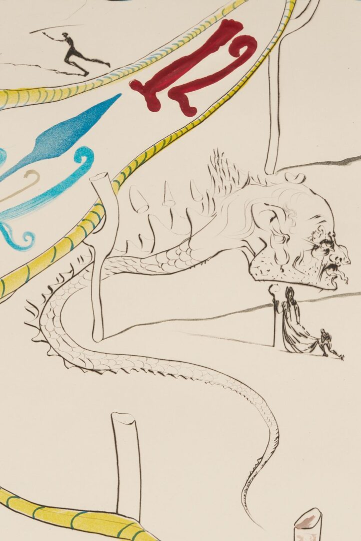 Lot 417: Large Salvador Dali Etching & Lithograph, Frozen Watches of Space Time