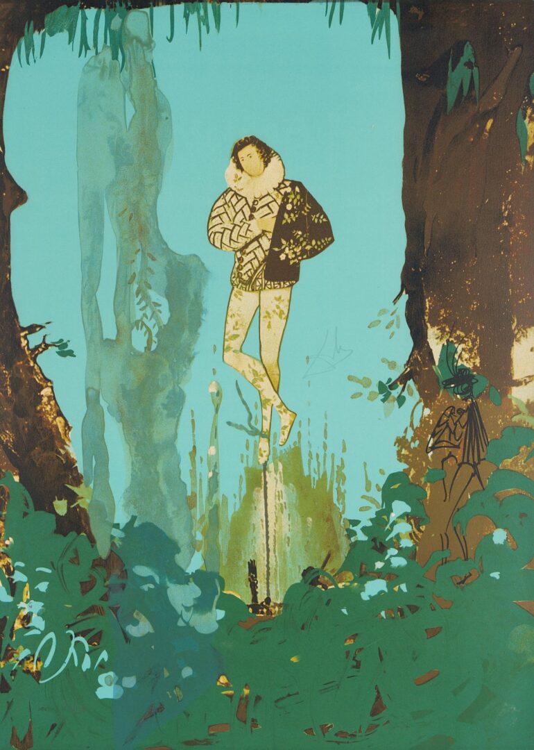 Lot 418: Salvador Dali Signed Lithograph, Prince of Love