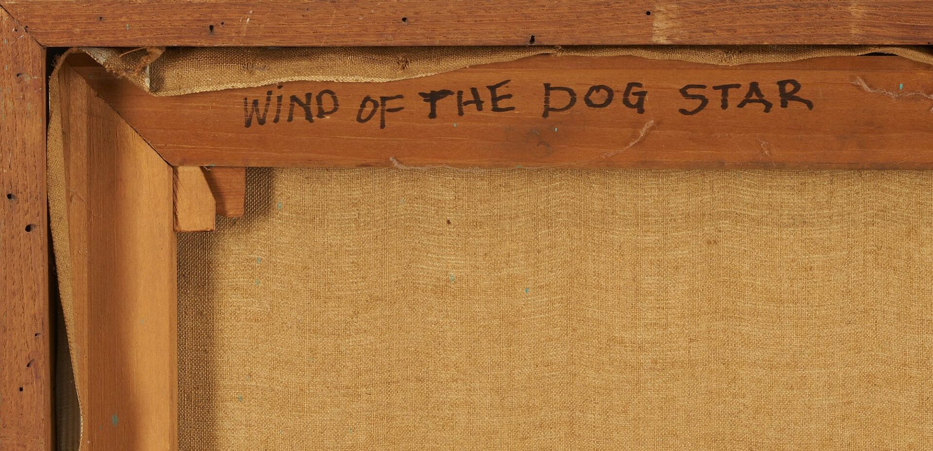 Lot 420: Philip Perkins abstract O/C, “Wind of the Dog Star”