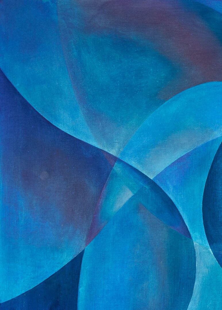 Lot 420: Philip Perkins abstract O/C, “Wind of the Dog Star”